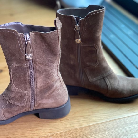 Enzo Angiolini Suede Mid-Calf Booties - Picture 3 of 3